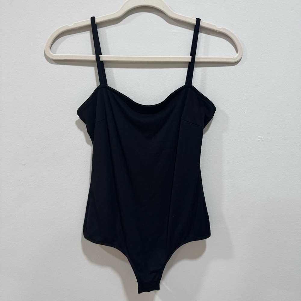 Intimately by Free People Black Spaghetti Strap Bodysuit - Small